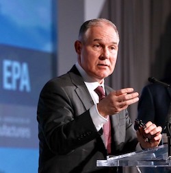 U.S. EPA Administrator Scott Pruitt at a National Association of Manufacturers ‎Spring Board of Directors meeting in Scottsdale, Ariz., in early March.